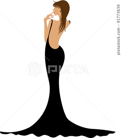 A woman in a dress 91773639