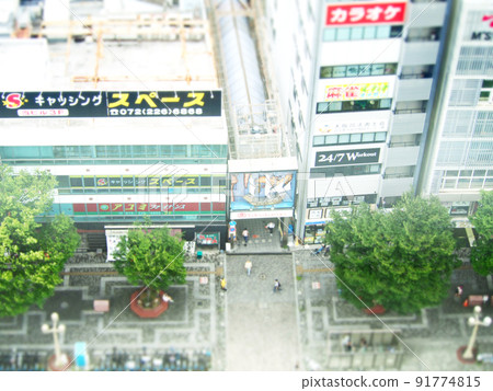 Cityscape around Sakaihigashi Station Tilt shift 91774815
