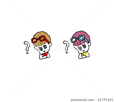 把眼鏡戴在頭上?女士 把眼鏡戴在頭上?女士 91775165