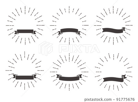 帶絲帶的簡單徑向線框架集 91775676