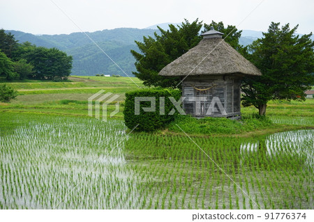 Original scenery of Japan Tono heritage Aragami Shrine 91776374