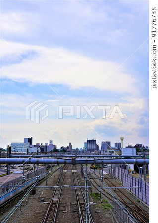 View from Mitaka Densyako Overpass 91776738