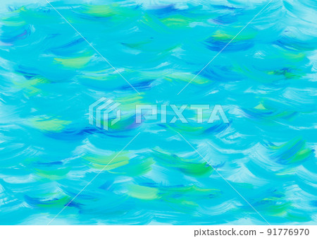 Oil painting water background material emerald green 91776970