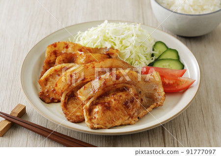 Grilled ginger with pork loin 91777097