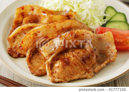 Grilled ginger with pork loin 91777100