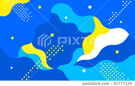 A pop background material with wavy blue curves. 91777129