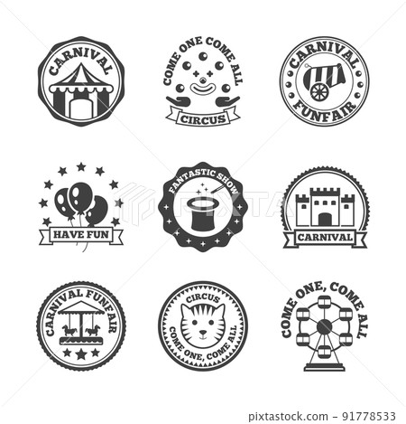 Amusement Park Label Amusement Park Label 91778533