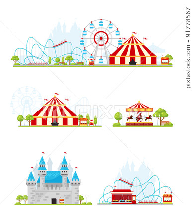Amusement Park Banner Set 91778567