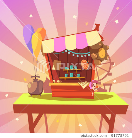 Amusement park cartoon 91778791