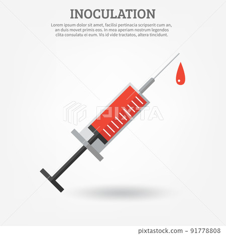Vaccination Syringe Poster Vaccination Syringe Poster 91778808