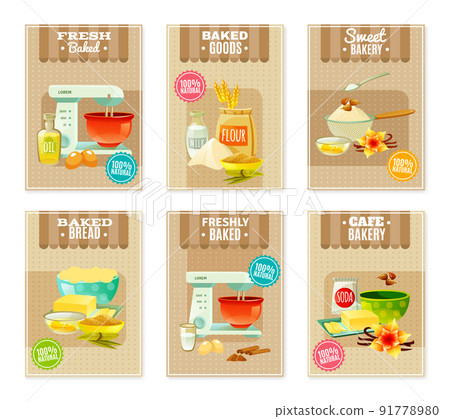 Baking Banners And Cards 91778980