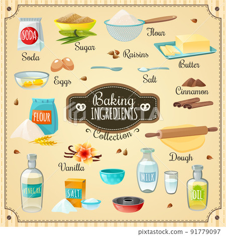 Baking Ingredients Set 91779097