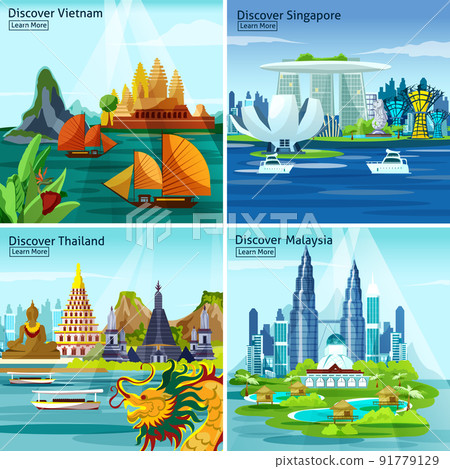 Asian Travel 2x2 Design Concept Asian Travel 2x2 Design Concept 91779129