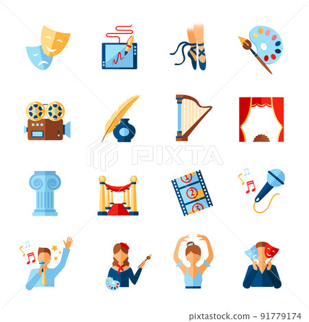 Art And Culture Icons Set Art And Culture Icons Set 91779174