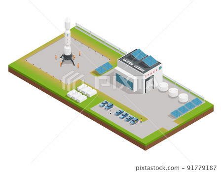 Space Isometric Composition 91779187