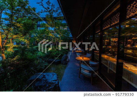 Night view of terrace seats Night view of terrace seats 91779330