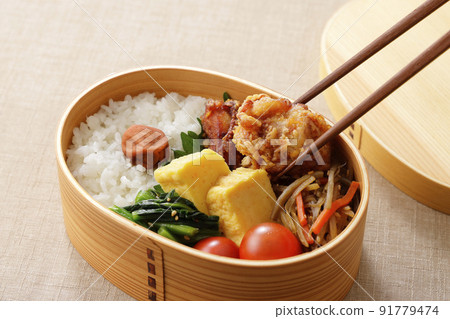 Japanese-style bento box served in Magewappa 91779474