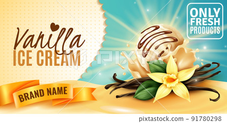 Vanilla Ice Cream Ad Vanilla Ice Cream Ad 91780298