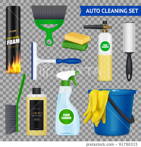 Auto Cleaning Set Transparent Auto Cleaning Set Transparent 91780315
