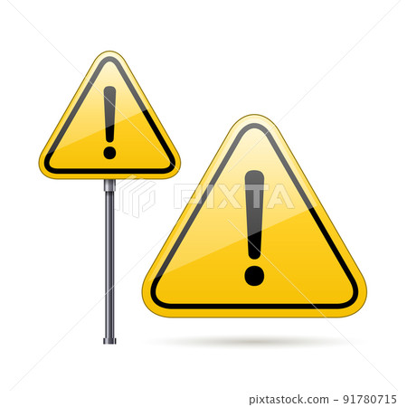 Danger warning sign-插圖素材 [91780715] - PIXTA圖庫