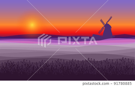 Abstract Purple Field Landscape Background Abstract Purple Field Landscape Background 91780885