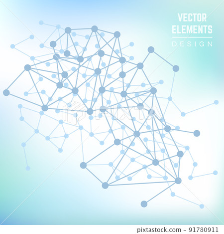Atoms and molecules. Abstract science geometric vector background 91780911
