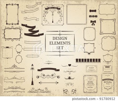Vintage Design Elements Collection Vintage Design Elements Collection 91780912
