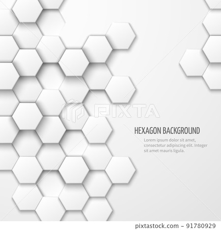 Abstract vector background with hexagon elements 91780929