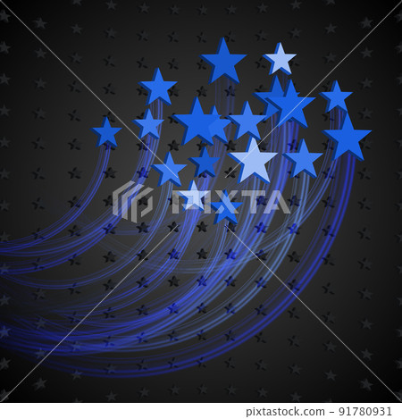 Abstract Background with Blue Stars 91780931