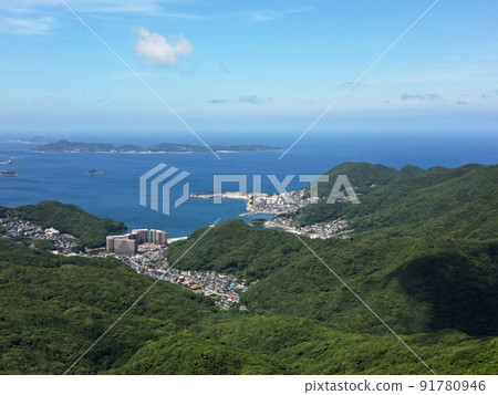 View of the East China Sea from the sky above Inasayama Observatory Park View of the East China Sea from the sky above Inasayama Observatory Park 91780946