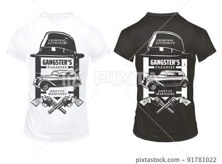 Vintage Gangster Prints Template 91781022