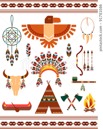 Aztec decorative elements 91781086