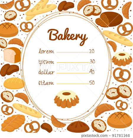 Bakery menu or price poster 91781168
