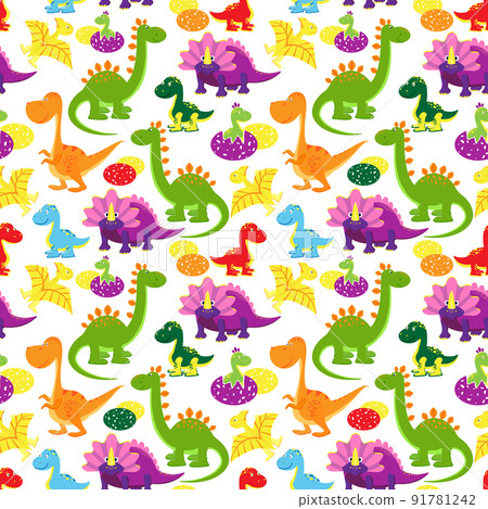baby dinosaurs pattern 91781242