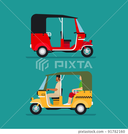 Asian auto rickshaw taxi 91782160