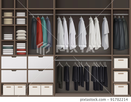 Vector Cloakroom closet Vector Cloakroom closet 91782214