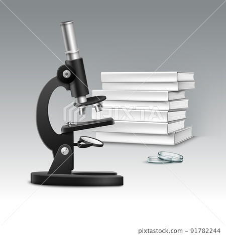 Microscope with books 91782244