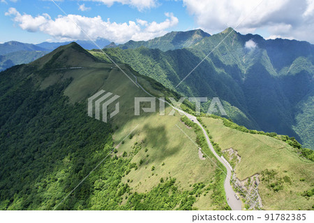 UFO line in summer Sky road leading to Mt. Ishizuchi, the highest mountain in western Japan UFO line in summer Sky road leading to Mt. Ishizuchi, the highest mountain in western Japan 91782385