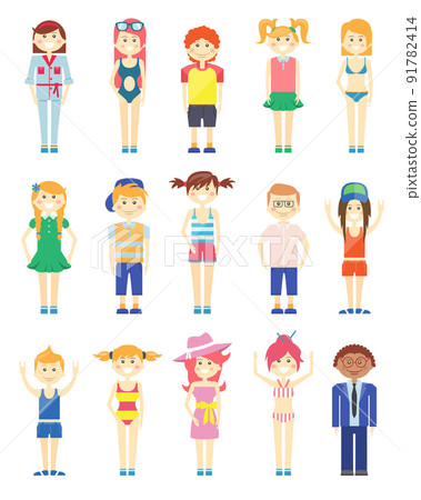 Various Smiling Boys and Girls Graphics Various Smiling Boys and Girls Graphics 91782414
