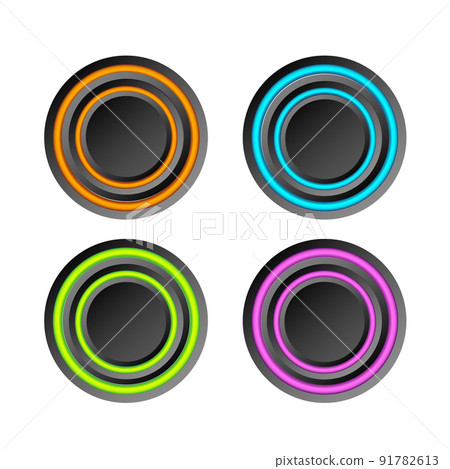 Abstract Web Elements Collection - Stock Illustration [91782613] - PIXTA