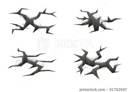 Vector ground cracks Vector ground cracks 91782697