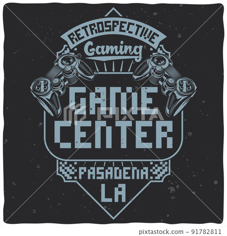 Vintage label design with lettering composition on dark background. T-shirt design. 91782811