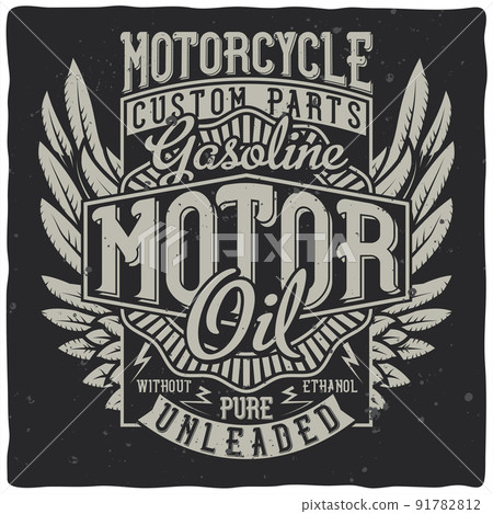Vintage label design with lettering composition on dark background. T-shirt design. 91782812