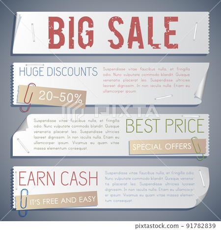 Advertising Sale Horizontal Banners 91782839