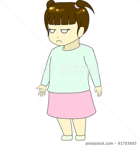 赤壁人物插畫（女，側身） 91783605