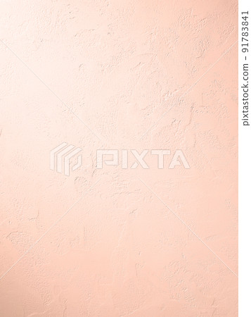 Vertical background image where the plastered wall with trowel marks is exposed to pink light 91783841