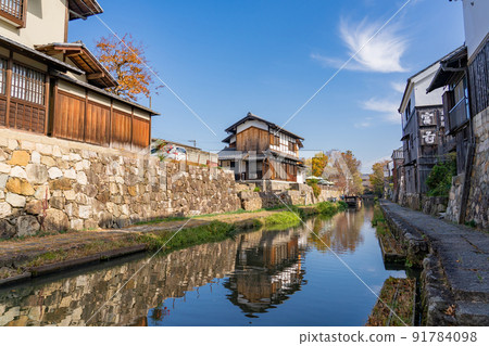 Omihachiman City, Shiga Prefecture Autumn Hachimanbori and Machinami 91784098