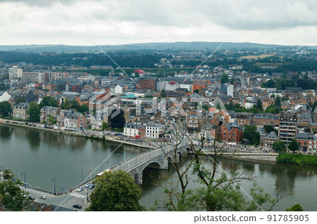 Panoramic view of city Namur, Wallonia, Belgium in summer 91785905
