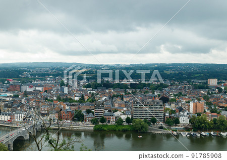 Panoramic view of city Namur, Wallonia, Belgium in summer 91785908