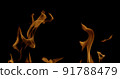 Fire Flames Igniting And Burning, Fiery orange glowing. Abstract background on the theme of fire. Real flames ignite. Royalty high-quality free stock image overlay flames isolated on black background 91788479